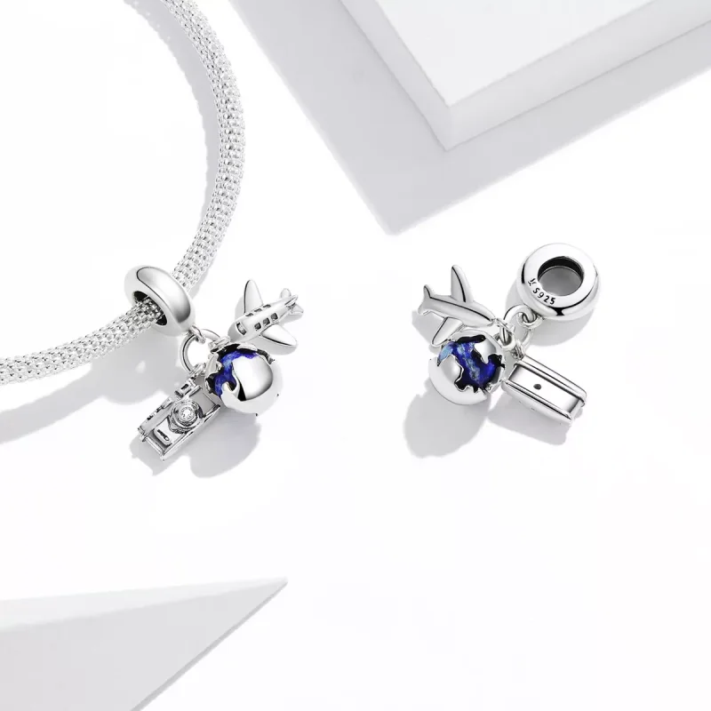 (immagine per) Charm Pendente tipo Pandora Viaggio nel mondo - Mini fotocamera - SCC2027 - Visualizza 4