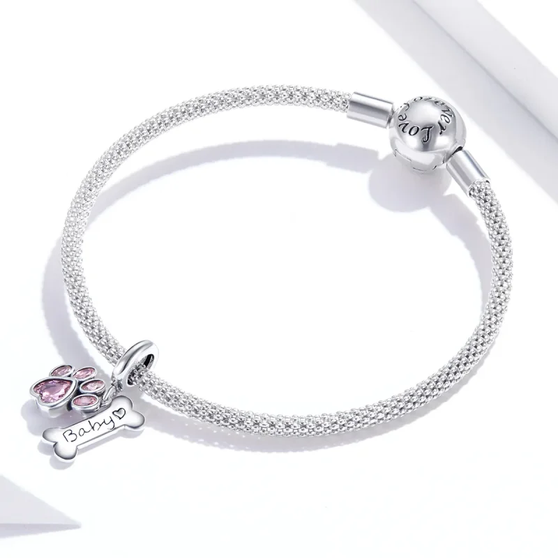 (immagine per) Charm Pendente tipo Pandora Zampa di cane carina - SCC1680 - Visualizza 3