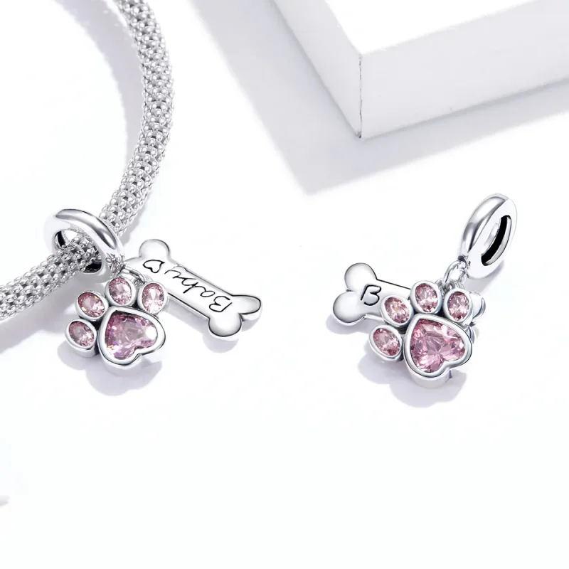 (immagine per) Charm Pendente tipo Pandora Zampa di cane carina - SCC1680 - Visualizza 4