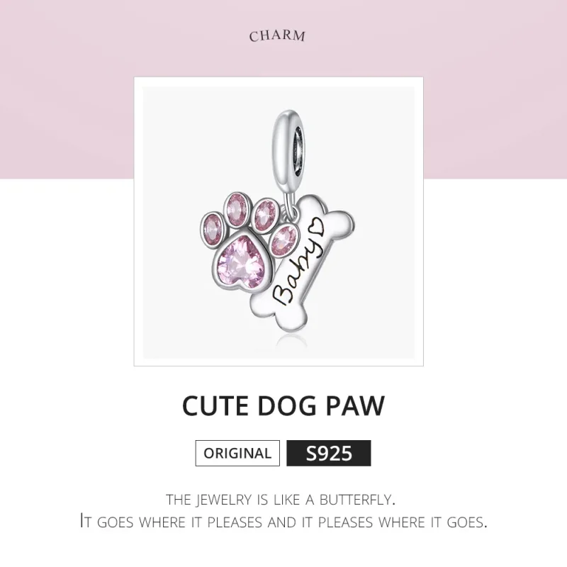 (immagine per) Charm Pendente tipo Pandora Zampa di cane carina - SCC1680 - Visualizza 6