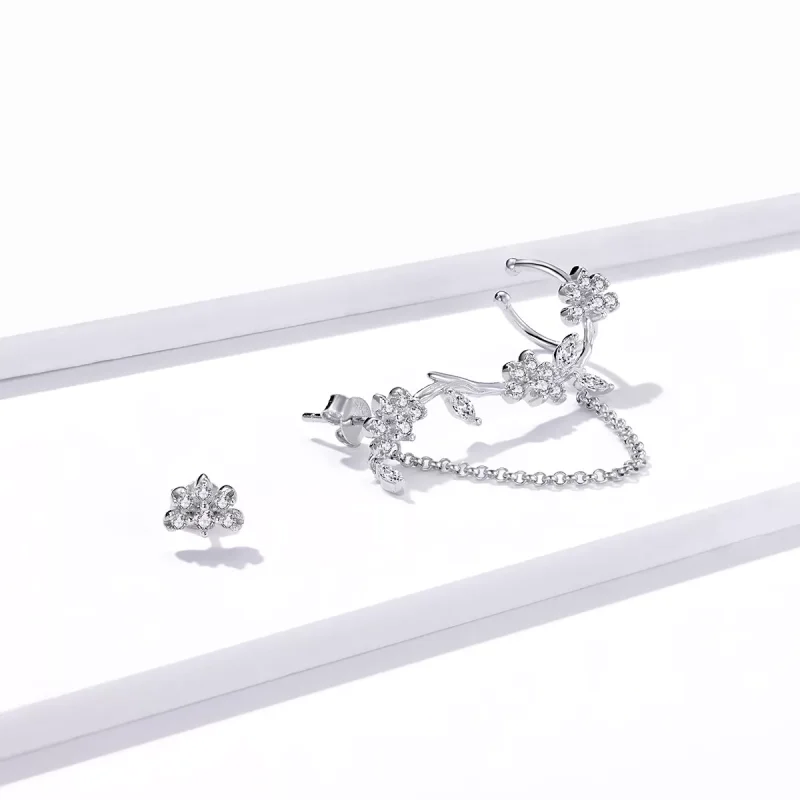 (immagine per) Orecchio Clip tipo Pandora Fiori Su Moshang - BSE476 - Visualizza 2