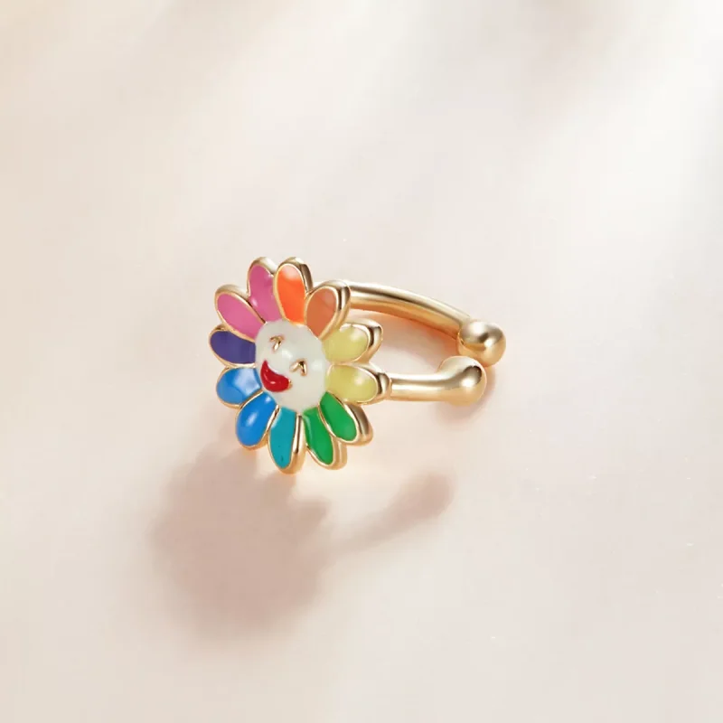 (immagine per) Orecchio Clip tipo Pandora Pop fiore del sole - SCE1235 - Visualizza 2