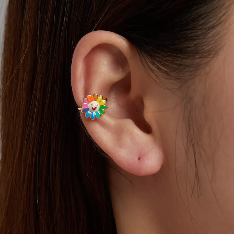(immagine per) Orecchio Clip tipo Pandora Pop fiore del sole - SCE1235 - Visualizza 4