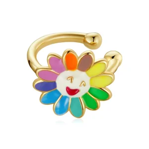 (immagine per) Orecchio Clip tipo Pandora Pop fiore del sole - SCE1235