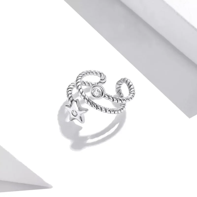 (immagine per) Orecchio Clip tipo Pandora Stella - SCE1135 - Visualizza 2