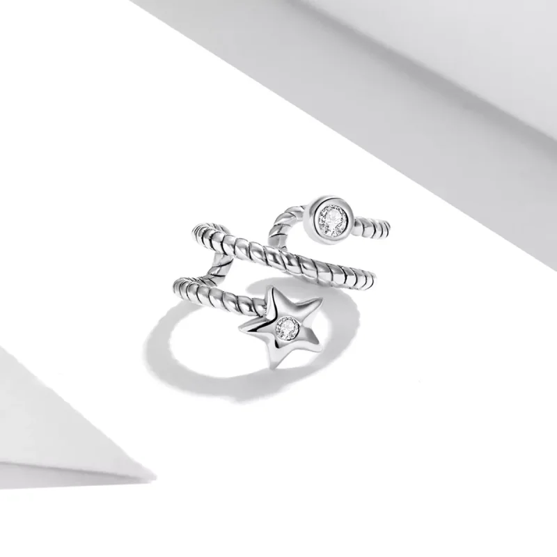 (immagine per) Orecchio Clip tipo Pandora Stella - SCE1135 - Visualizza 3