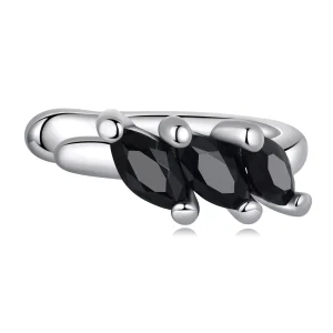 (immagine per) Orecchio Clip tipo Pandora Zircone nero - SCE1508