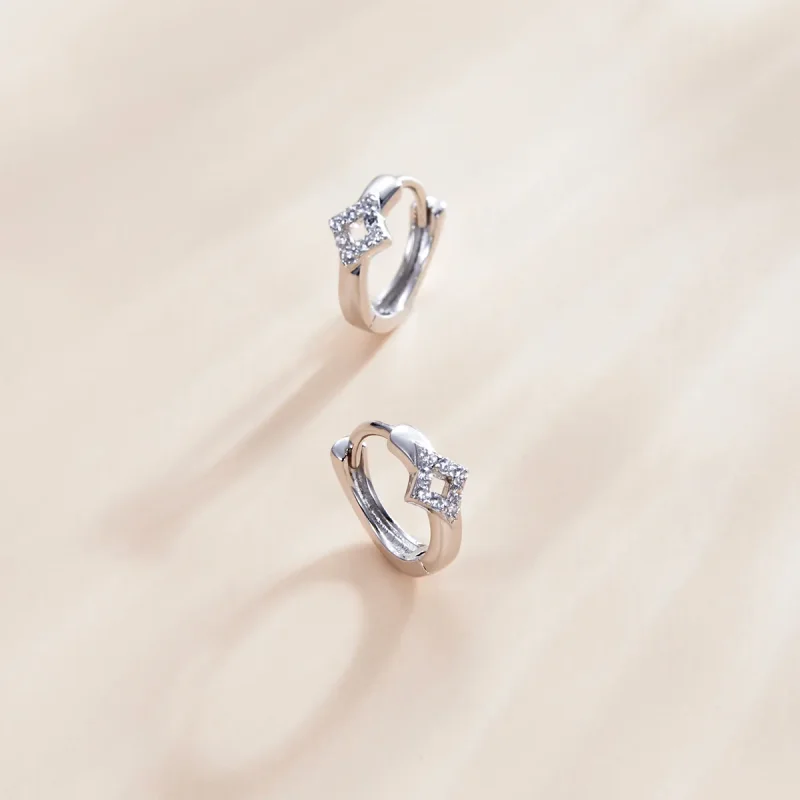 (immagine per) Orecchini a Cerchio tipo Pandora Diamante splendente - SCE1048 - Visualizza 3