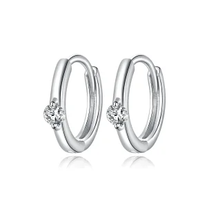 (immagine per) Orecchini a Cerchio tipo Pandora Diamante splendente - SCE1050-A