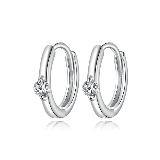 (immagine per) Orecchini a Cerchio tipo Pandora Diamante splendente - SCE1050-A
