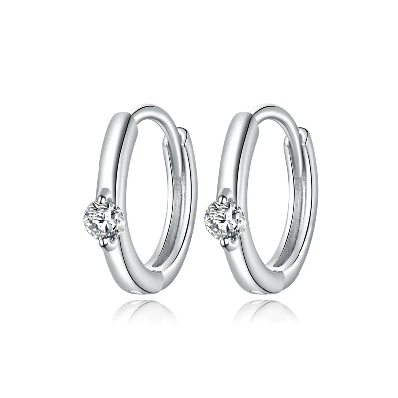 (immagine per) Orecchini a Cerchio tipo Pandora Diamante splendente - SCE1050-A