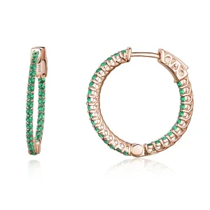 (immagine per) Orecchini a Cerchio tipo Pandora Stile verde - SCE511