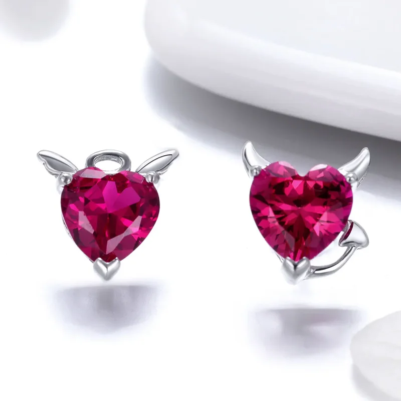 (immagine per) Orecchini a Lobo tipo Pandora Angelo e diavolo - SCE414 - Visualizza 4
