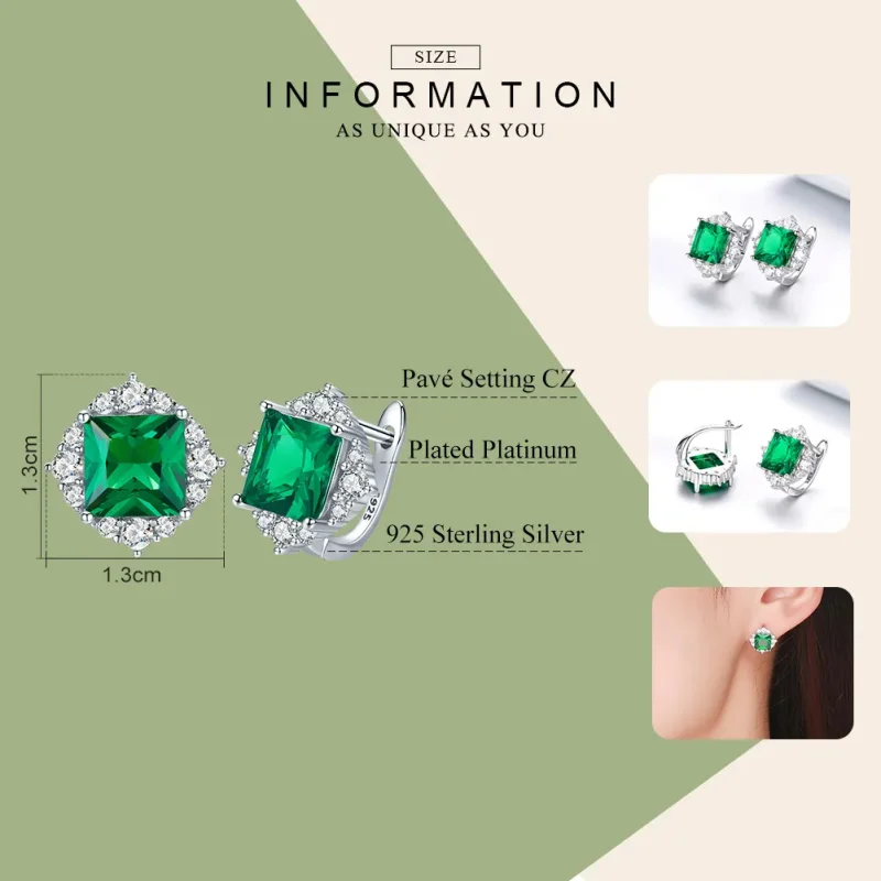 (immagine per) Orecchini a Lobo tipo Pandora Aurora Verde - SCE540 - Visualizza 3