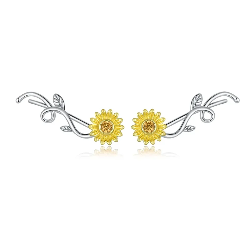 (immagine per) Orecchini a Lobo tipo Pandora Bicolore Daisy fresca - BSE394