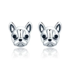 (immagine per) Orecchini a Lobo tipo Pandora Bulldog carino - SCE283