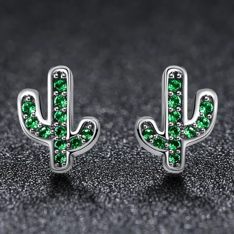 (immagine per) Orecchini a Lobo tipo Pandora Cactus fresco - SCE097 - Visualizza 3