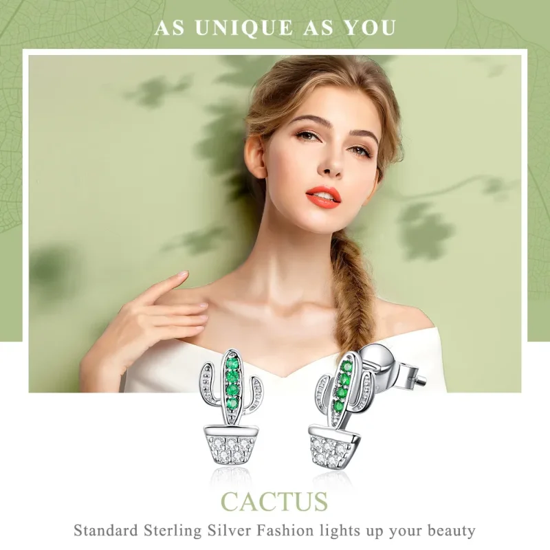(immagine per) Orecchini a Lobo tipo Pandora Cactus - SCE522 - Visualizza 2