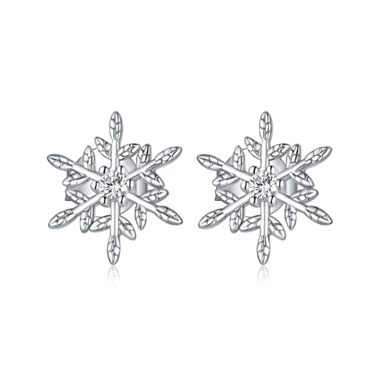 (immagine per) Orecchini a Lobo tipo Pandora Fiocchi di neve romantici - BSE424