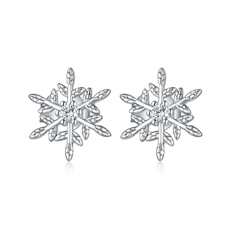 (immagine per) Orecchini a Lobo tipo Pandora Fiocchi di neve romantici - BSE424