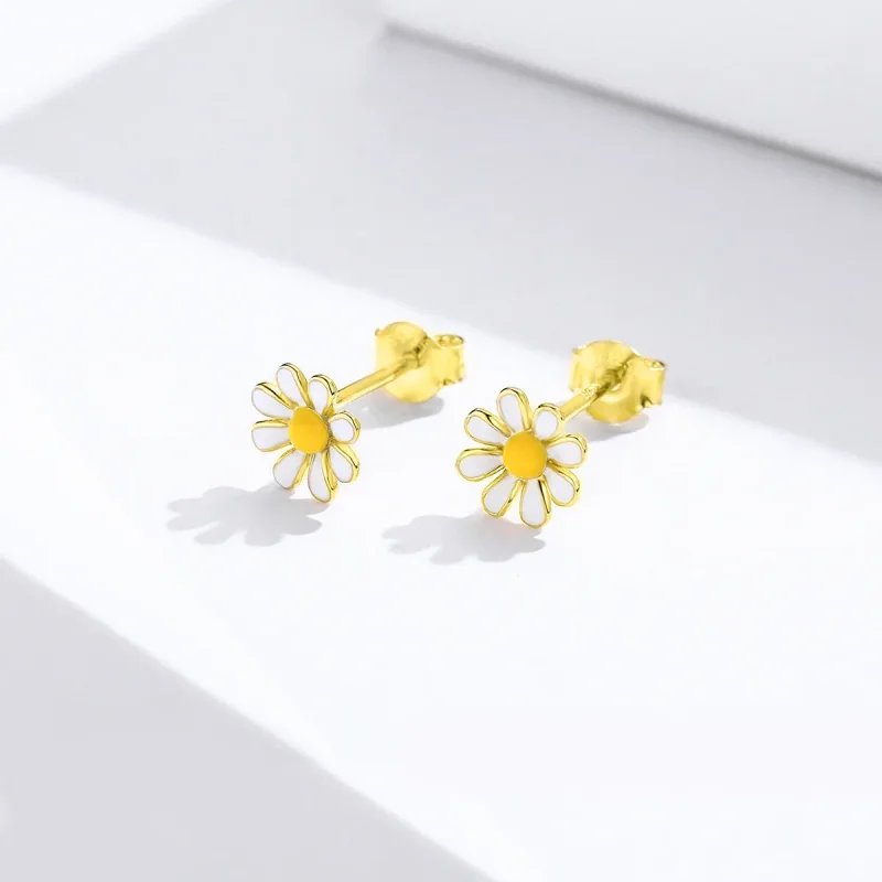 (immagine per) Orecchini a Lobo tipo Pandora Fiori Margherita - BSE203 - Visualizza 2