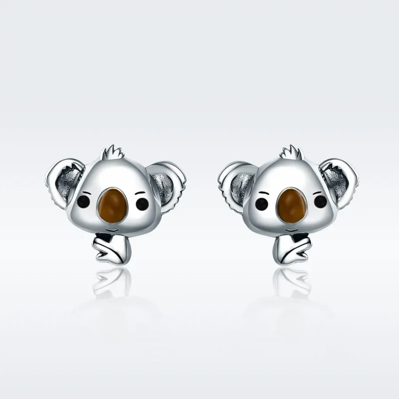 (immagine per) Orecchini a Lobo tipo Pandora Koala carino - SCE381 - Visualizza 3