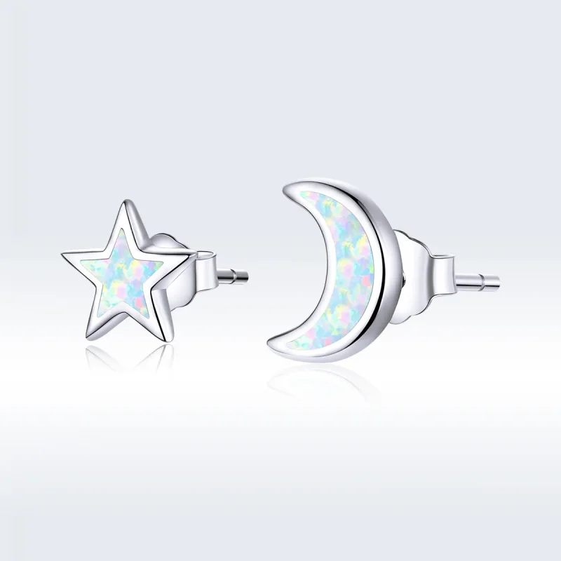 (immagine per) Orecchini a Lobo tipo Pandora Luna E Stella - SCE875 - Visualizza 5