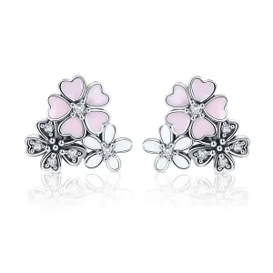 (immagine per) Orecchini a Lobo tipo Pandora Margherite E Fiori Di Ciliegio - SCE400