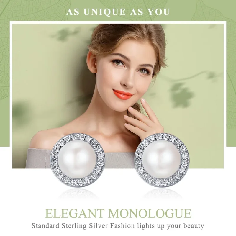 (immagine per) Orecchini a Lobo tipo Pandora Monologo elegante - SCE122 - Visualizza 2