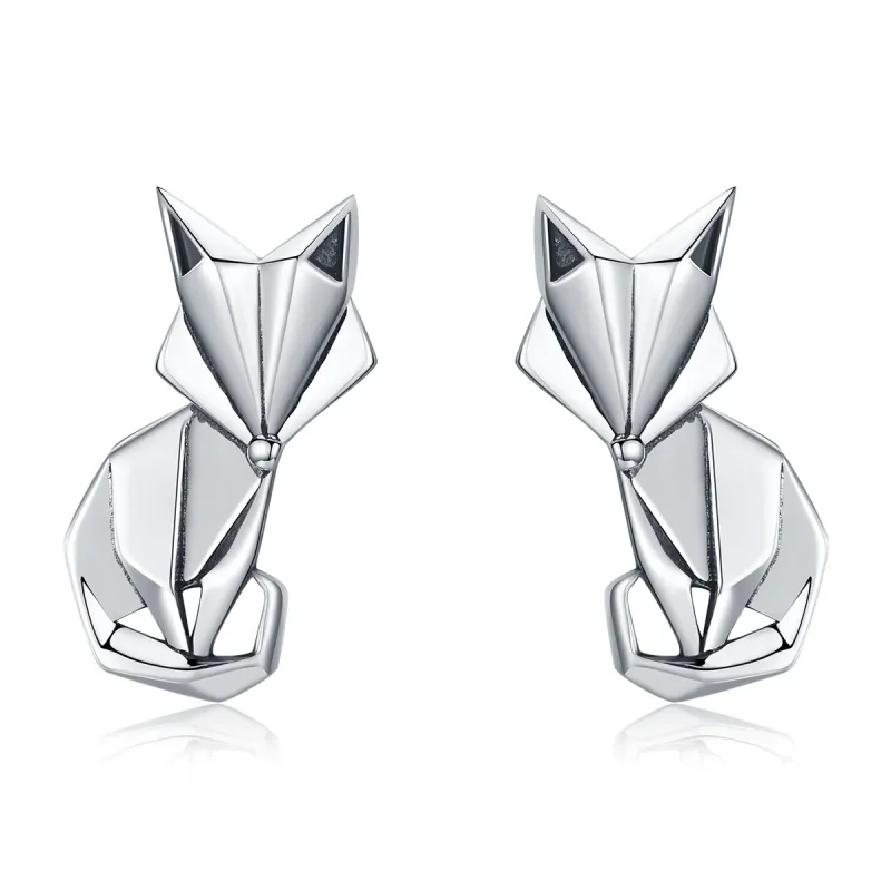 (immagine per) Orecchini a Lobo tipo Pandora Origami Volpe - SCE526