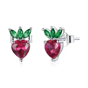 (immagine per) Orecchini a Lobo tipo Pandora Piccola fragola adorabile - SCE1034