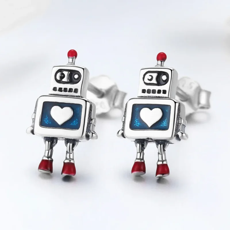 (immagine per) Orecchini a Lobo tipo Pandora Robot - SCE477 - Visualizza 2
