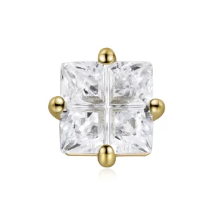 (immagine per) Orecchini a Lobo tipo Pandora Zirconio Princess Square - SCE1090