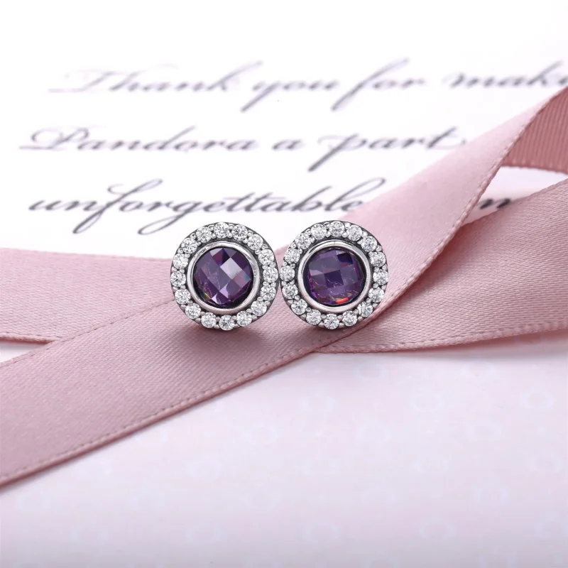 (immagine per) Orecchini a lobo con zirconia cubica rosa - Pandora IT | PANDORA - Visualizza 3