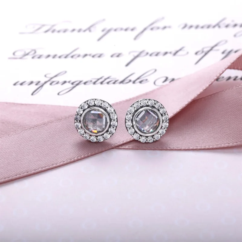 (immagine per) Orecchini a lobo con zirconia cubica rosa - Pandora IT | PANDORA - Visualizza 4