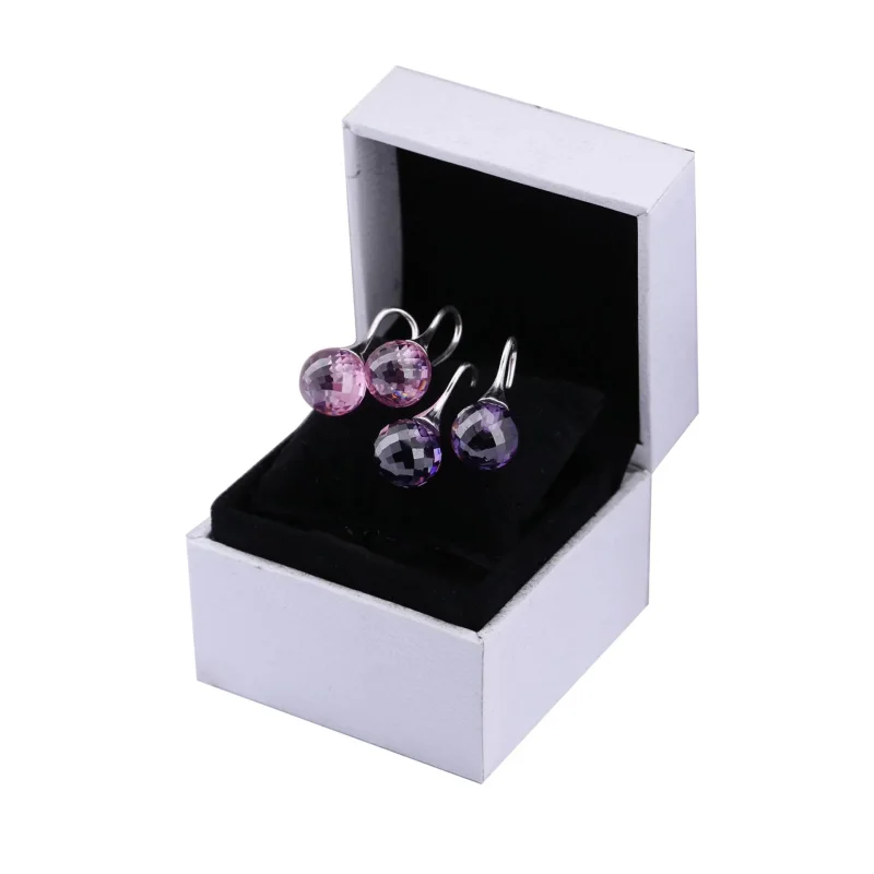 (immagine per) Orecchini pendenti con goccia di zirconia cubica viola - 290552ACZ - Orecchini | - Visualizza 2