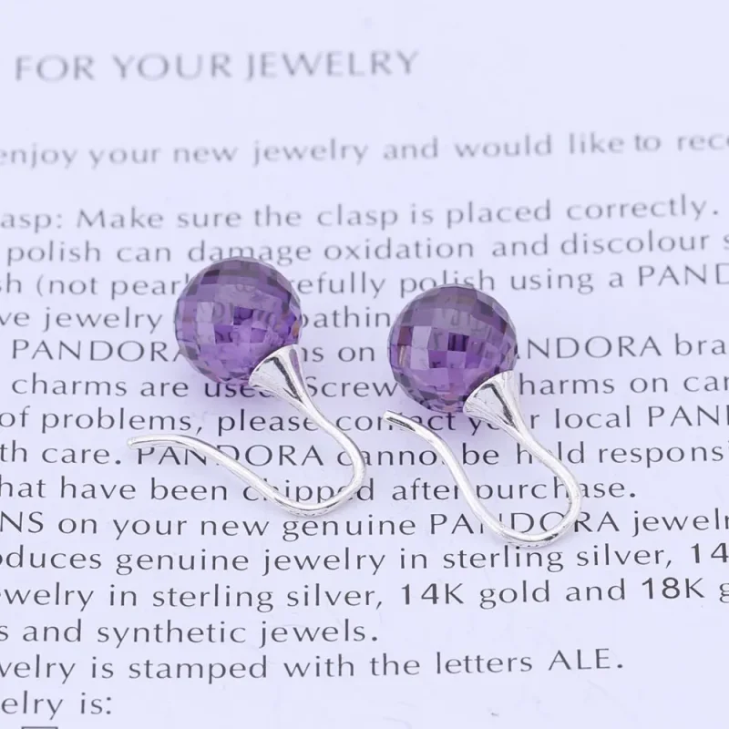 (immagine per) Orecchini pendenti con goccia di zirconia cubica color lavanda - 290552LCZ - Ore - Visualizza 2