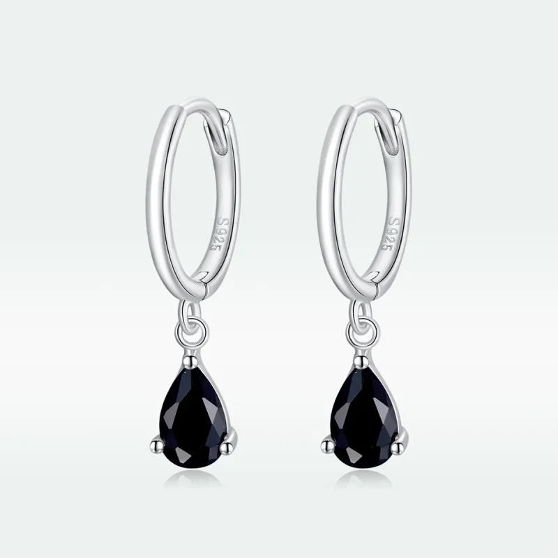 (immagine per) Orecchini Pendenti tipo Pandora Goccia d'acqua - SCE1018-BK - Visualizza 5