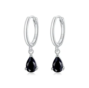 (immagine per) Orecchini Pendenti tipo Pandora Goccia d'acqua - SCE1018-BK