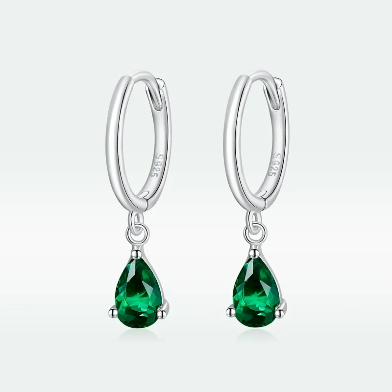 (immagine per) Orecchini Pendenti tipo Pandora Goccia d'acqua - SCE1018-GN - Visualizza 5