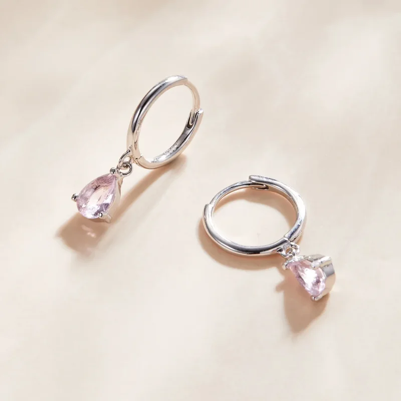 (immagine per) Orecchini Pendenti tipo Pandora Goccia d'acqua - SCE1018-PK - Visualizza 2