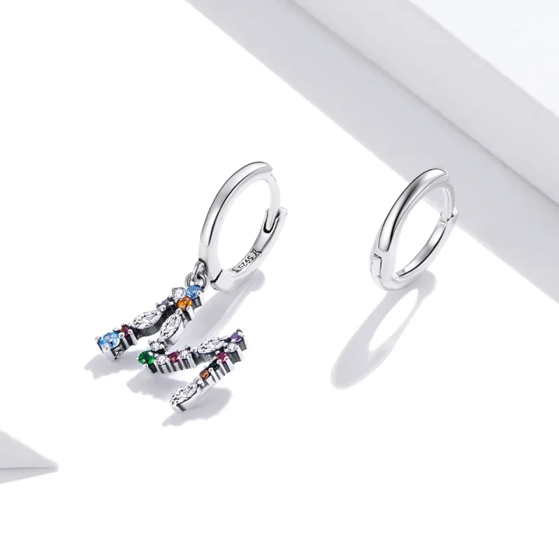 (immagine per) Orecchini Pendenti tipo Pandora Lettera colorata M - SCE1031 - Visualizza 2