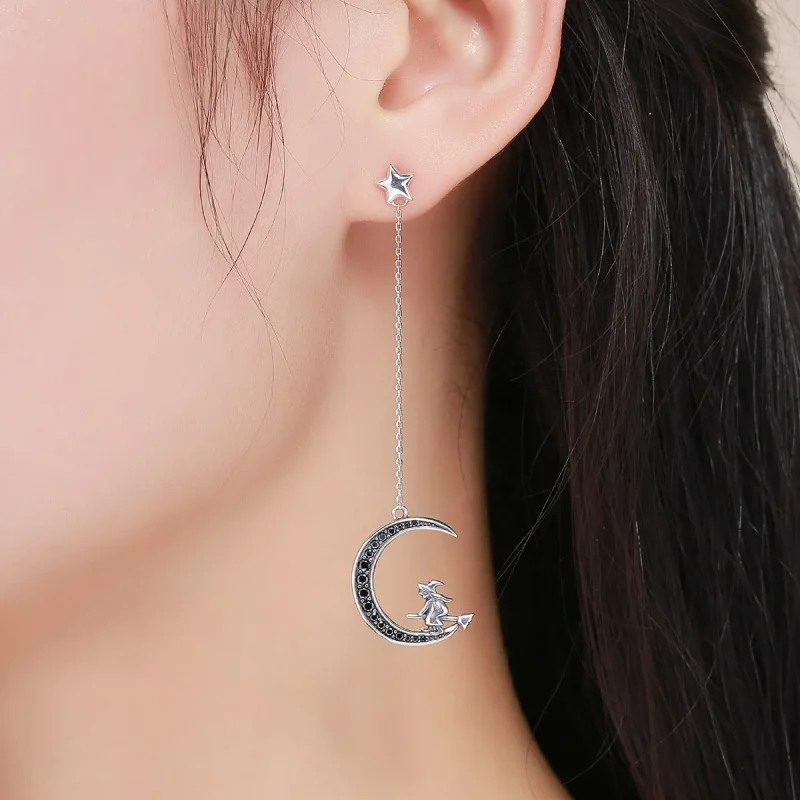 (immagine per) Orecchini Pendenti tipo Pandora Luna - SCE287 - Visualizza 6