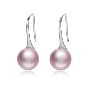 (immagine per) Orecchini Pendenti tipo Pandora Perla rosa - SCE145