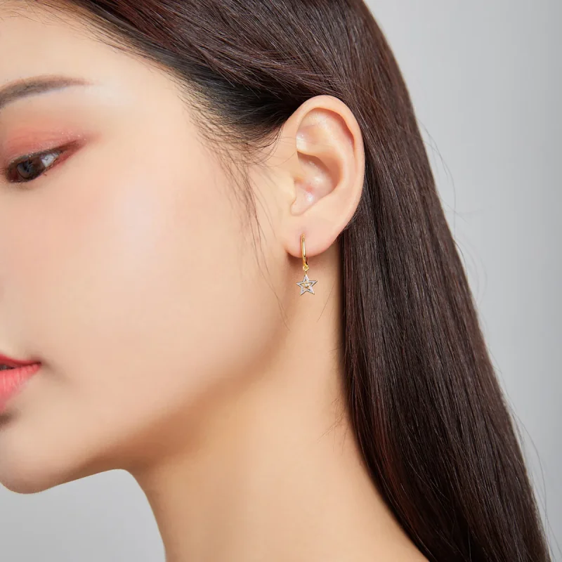 (immagine per) Orecchini Pendenti tipo Pandora Stella splendente - SCE1077-VT - Visualizza 5