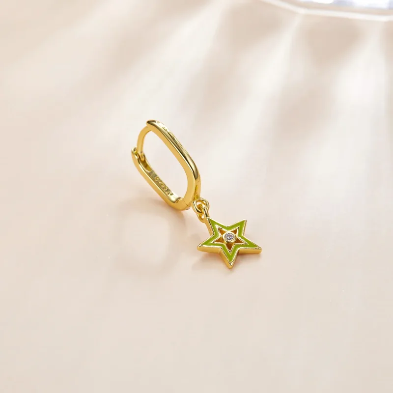 (immagine per) Orecchini Pendenti tipo Pandora Stella splendente - SCE1077-YE - Visualizza 2