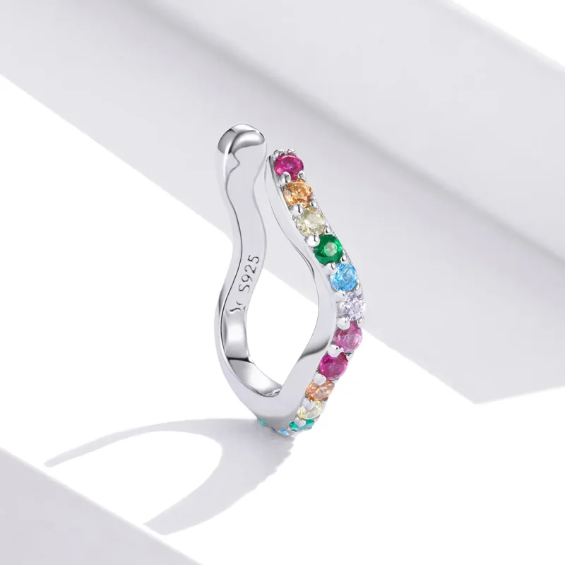 (immagine per) Orecchio Clip tipo Pandora Arcobaleno - SCE894 - Visualizza 2