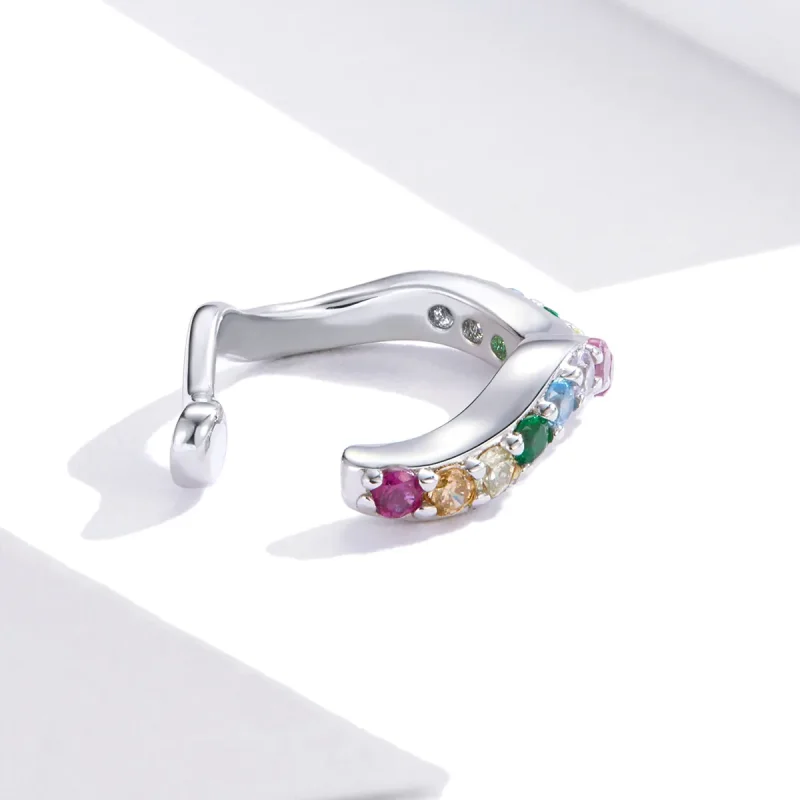 (immagine per) Orecchio Clip tipo Pandora Arcobaleno - SCE894 - Visualizza 4