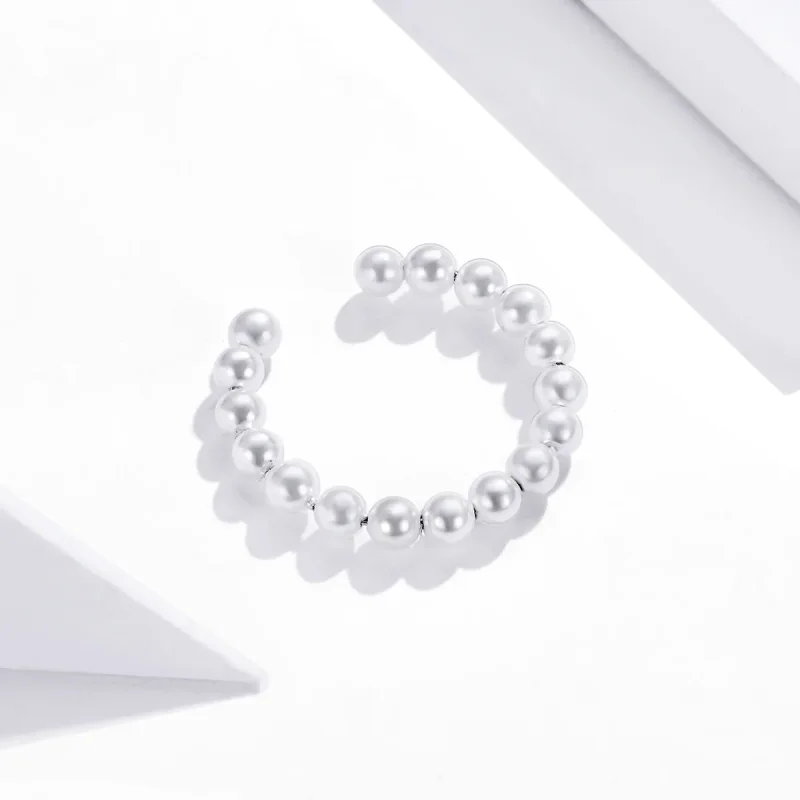 (immagine per) Orecchio Clip tipo Pandora semplice perla - SCE1010 - Visualizza 3