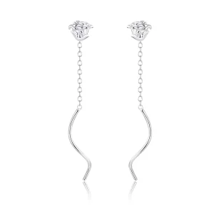 (immagine per) Orecchini Pendenti tipo Pandora Elegante Rosa - BSE441